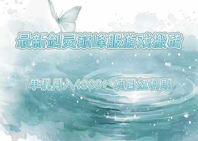 （15491期）最新剑灵巅峰服游戏搬砖，项目红利期，单机稳定4000+操作简单好上手-咩咩网络