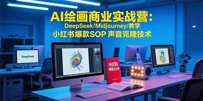 （15460期）AI绘画商业实战营：DeepSeek/Midjourney/教学 小红书爆款SOP 声音克隆技术-咩咩网络