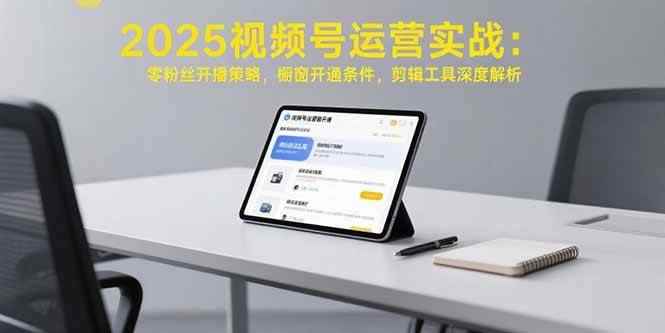 （15505期）2025视频号运营实战：零粉丝开播策略，橱窗开通条件，剪辑工具深度解析-咩咩网络