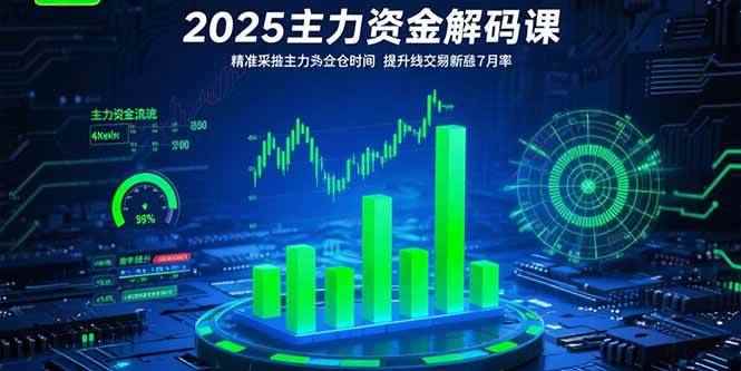 （15511期）2025主力资金解码课：精准捕捉主力建仓时机，提升短线交易胜率(更新7月)-咩咩网络