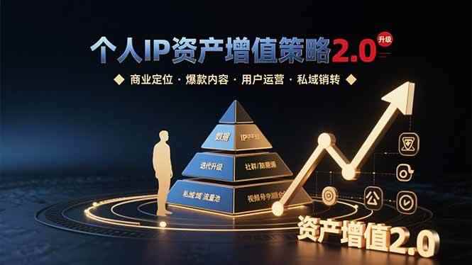 （15653期）个人IP资产增值策略2.0 拆解商业定位/爆款内容/用户运营/私域销转四大模块-咩咩网络