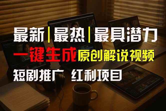 （15658期）短剧推广新思路，AI一键生成原创解说视频，10分钟产出100条，30天赚了5.5w-咩咩网络