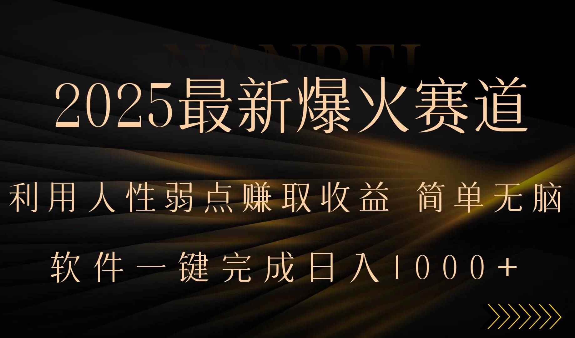 （15675期）2025最新爆火赛道，利用人生弱点赚取收益，全程一键批量制作，小白轻松…-咩咩网络