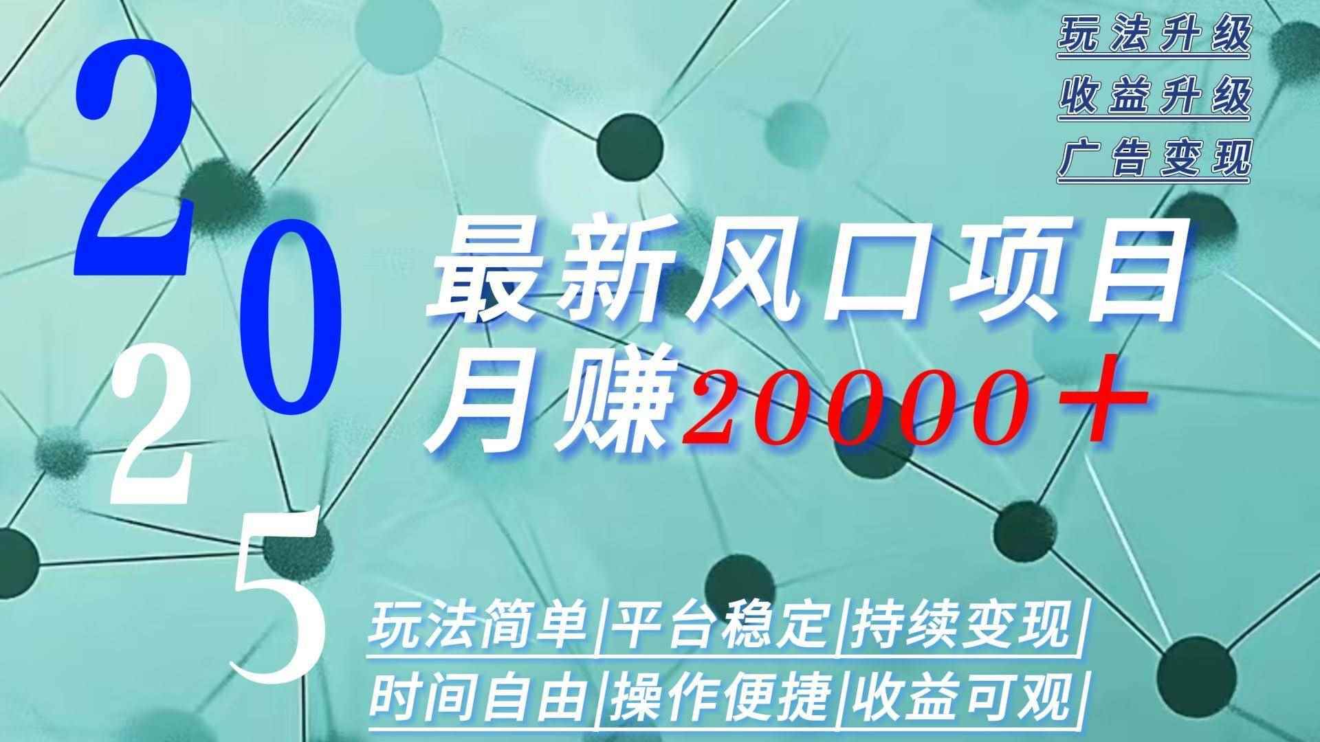 （15694期）2025广告赛道新风口-月赚2W＋玩法简单，时间自由-咩咩网络