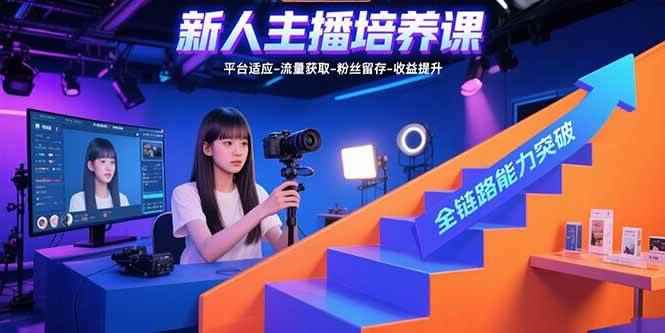 （15701期）新人主播培养课：平台适应-流量获取-粉丝留存-收益提升 全链路能力突破-咩咩网络