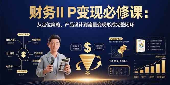 （15728期）财务IP变现必修课：从定位策略、产品设计到流量变现形成完整闭环-咩咩网络