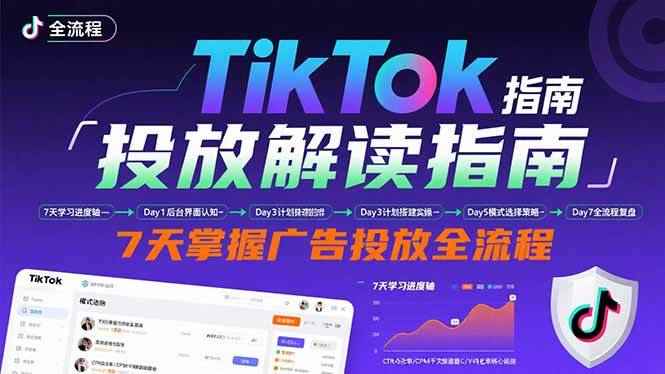（15753期）TikTok投放解读指南：后台操作/计划建立/模式选择，7天掌握广告投放全流程-咩咩网络